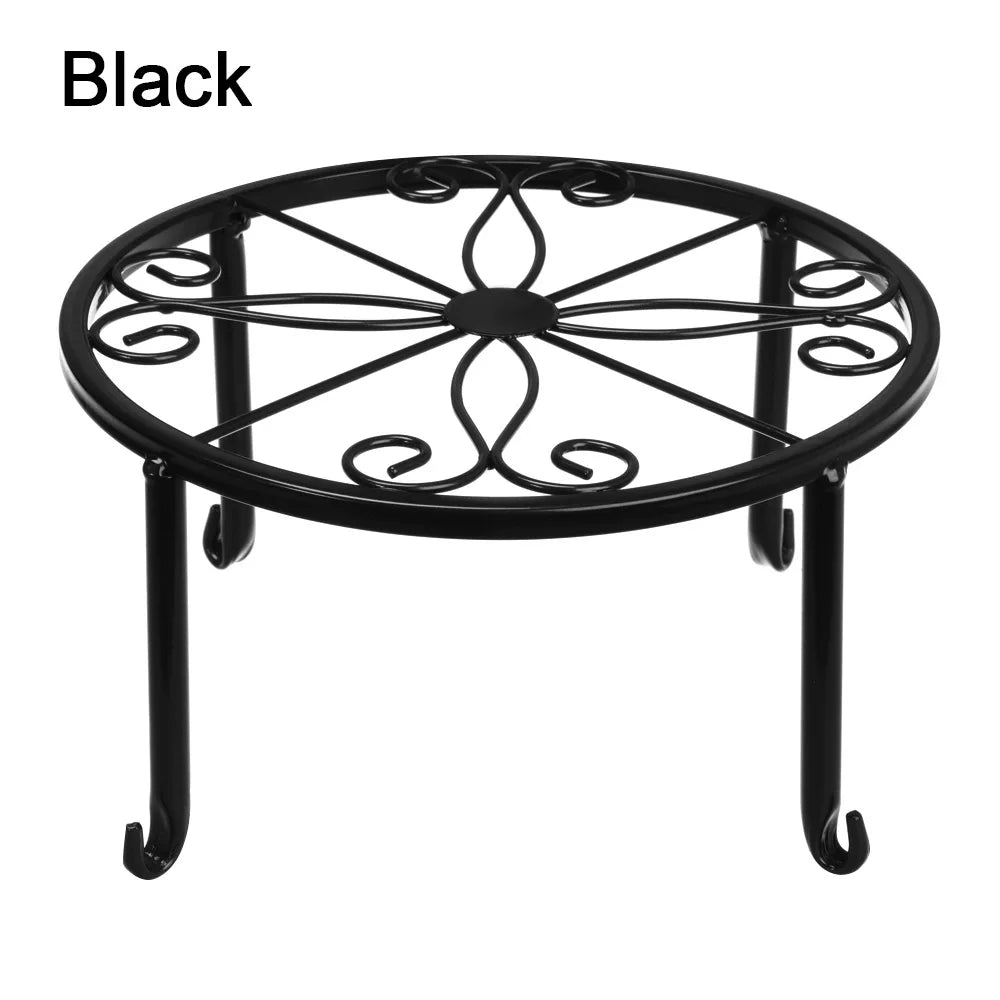 Metal Potted Plant Stands with Saucer for Indoor and Outdoor Plants 9 Inches Flower Pot Planter Holder Flower Pot Stand