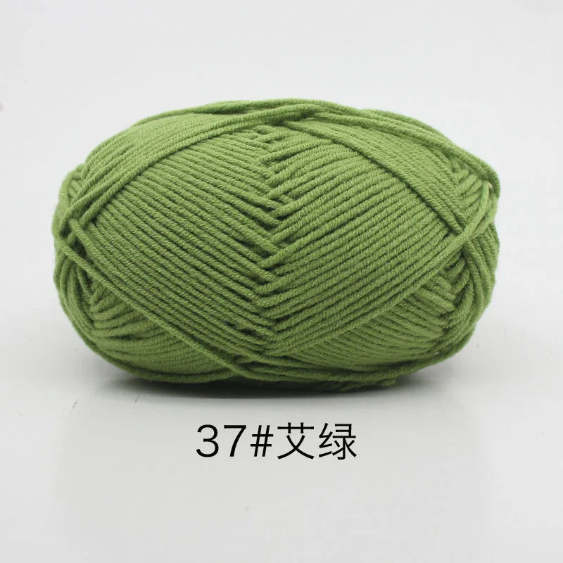 4ply Milk Cotton Knitting Yarn Set for Crochet Crafts and DIY Projects