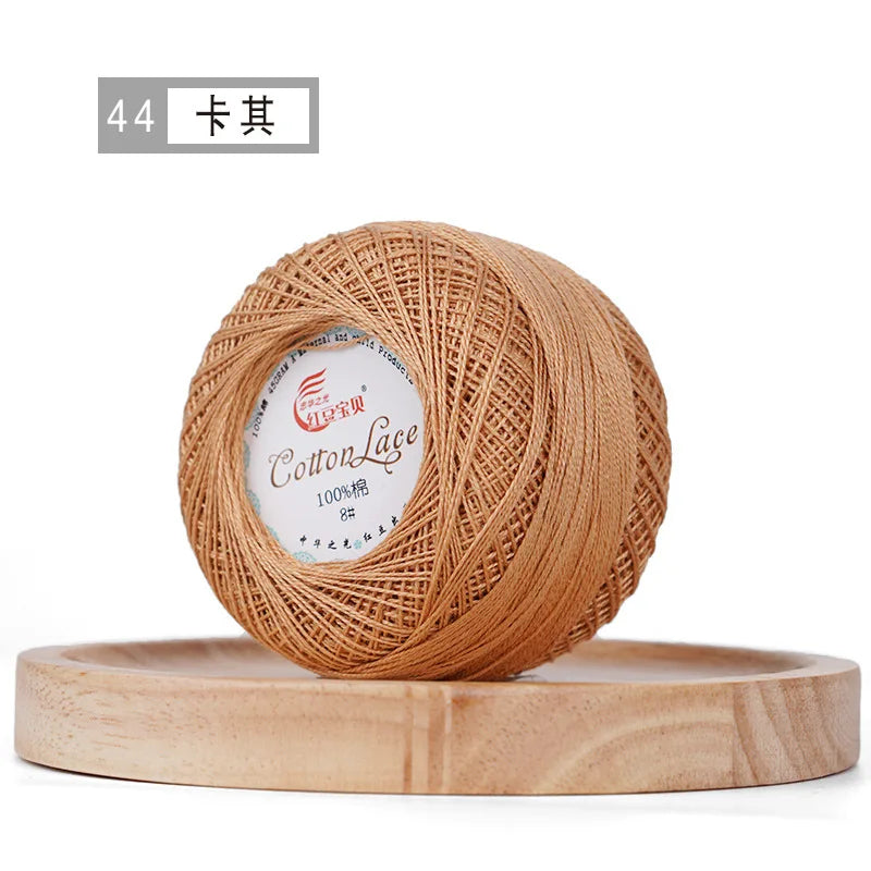 100% Cotton Mercerized Crochet Yarn 45g for Knitting and Embroidery Projects