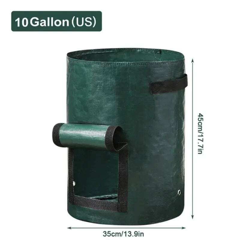 Garden Grow Bags 3/5/7/10 Gallon Potatoes Grow Bags Gardening Plant Growing Bags PE Fabric Carrot Vegetable Planter Container