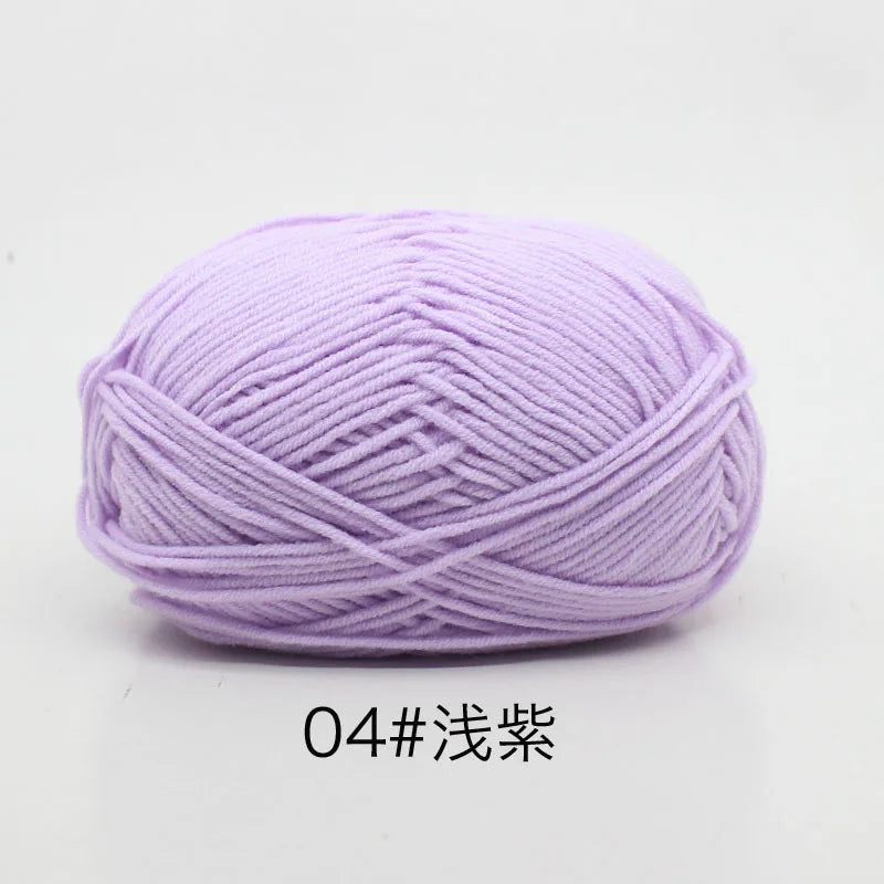 4ply Milk Cotton Knitting Yarn Set for Crochet Crafts and DIY Projects