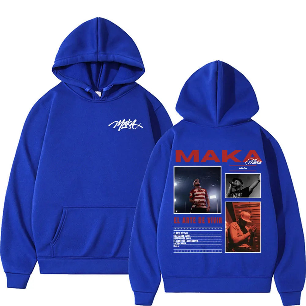 Rapper Maka Aura 2025 Tour Merch Hoodies Men Women Harajuku Hip Hop Street Sweatshirt Casual Fleece Long Sleeve Pullovers Hoodie