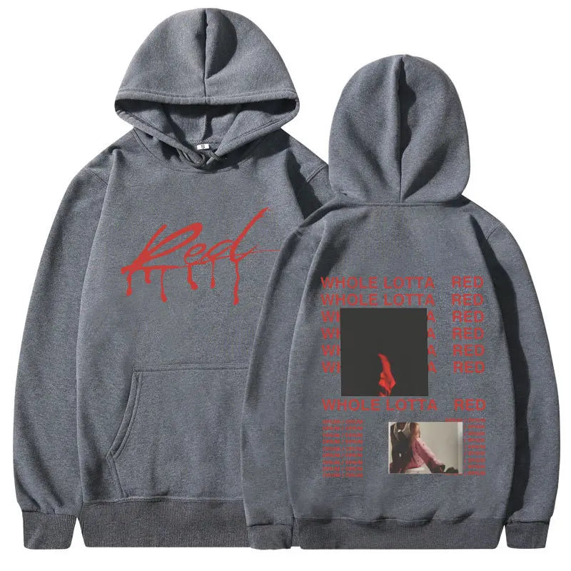 Rapper Playboi Carti Hoodie Album Whole Lotta Red Opium Merch Sweatshirt Men Women Fashion Hip Hop Oversized Pullover Streetwear