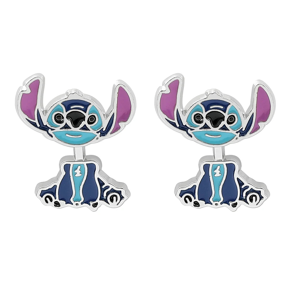 Disney Stitch Cartoon Ear Pendants Kawaii Stitch Metal Earring Delicate Female Jewelry Accessories Woman Girl Gifts