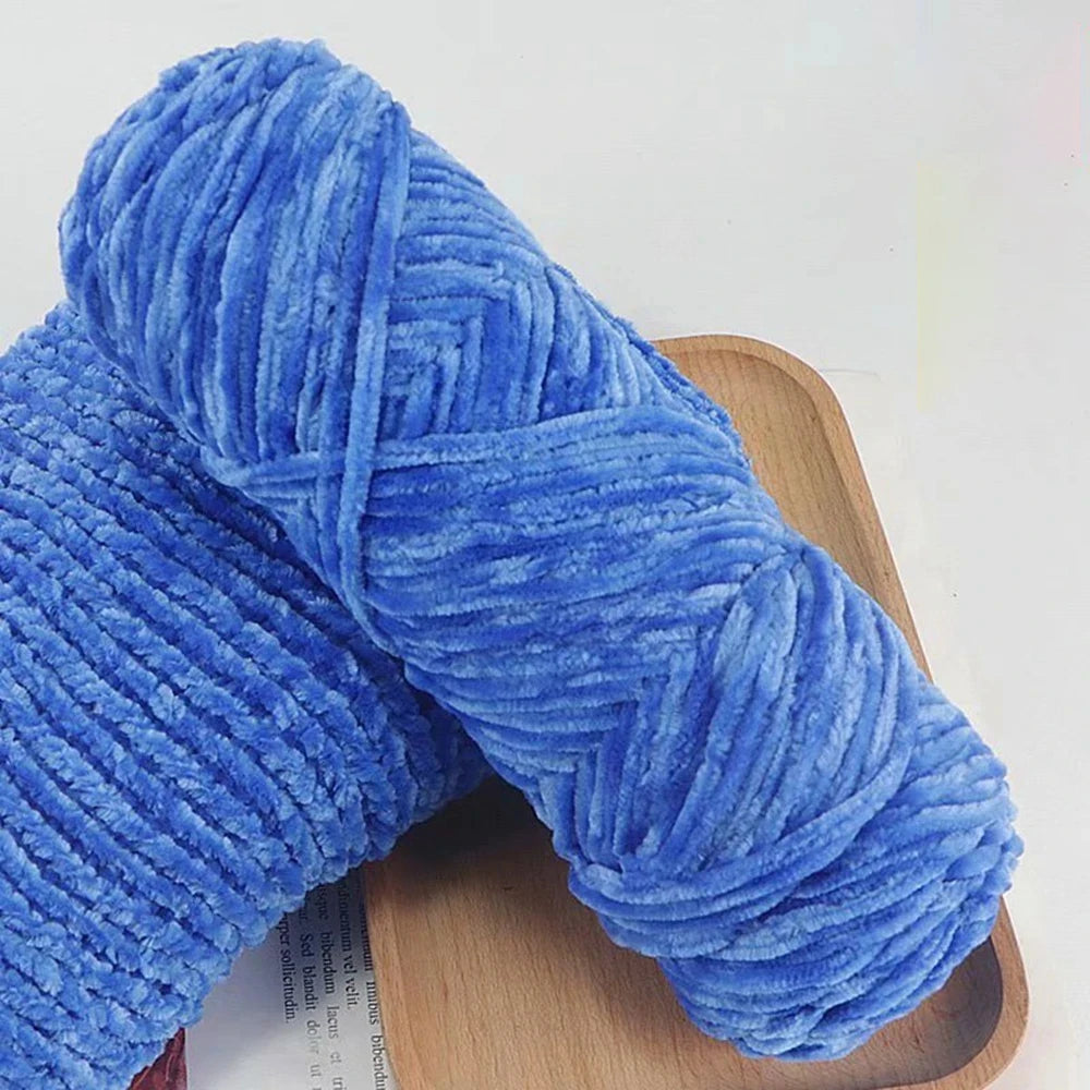 Chenille Soft Velvet Yarn 95g Blended Knitting Wool for Handmade Scarf Coat Baby Blanket and Hat