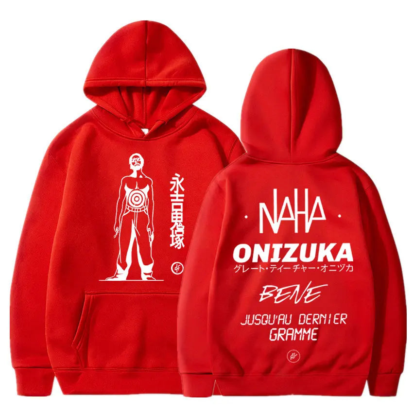 French Rap Band Le Monde Chico Album PNL Onizuka Print Hoodie Oversize Hoodies Streetwears Casual Hip Hop Hooded Sweatshirts