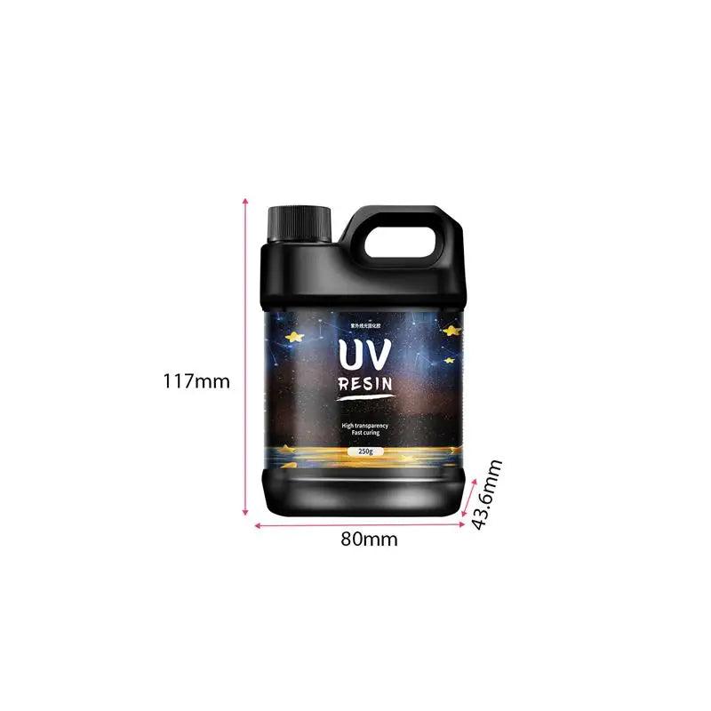 UV Resin Adhesive Low Odor Quick Drying Transparent Ultraviolet Liquid UV Curing DIY Jewelry Making High Hardness 250/500/1000g