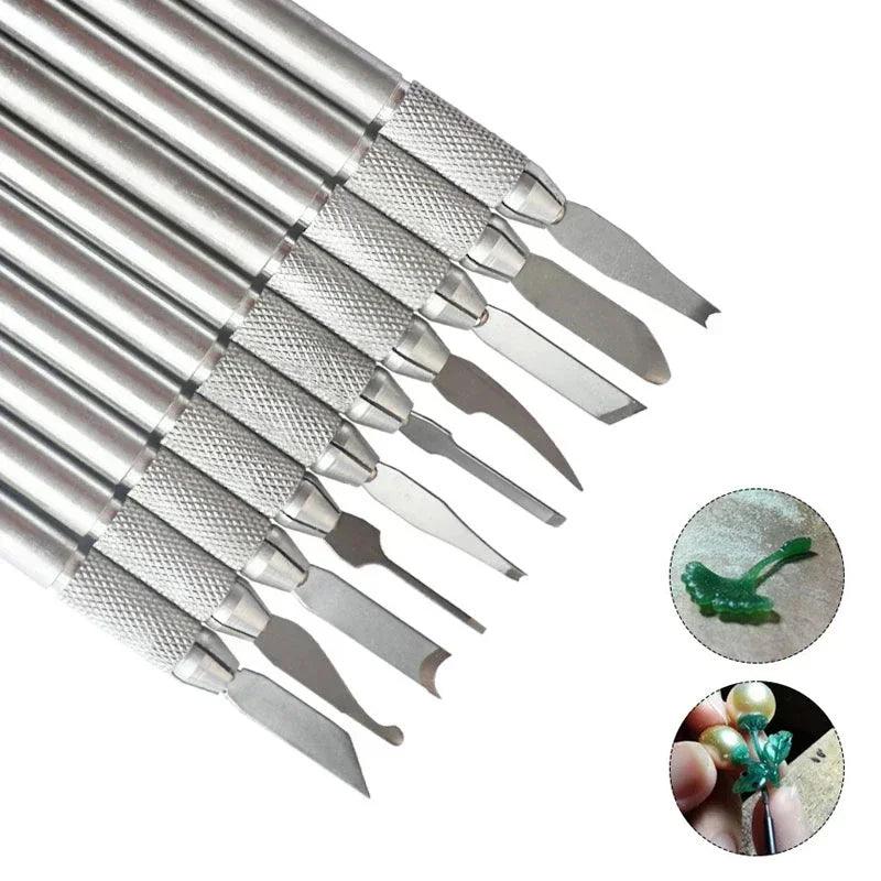 Mini Carving Knife 10 Piece Set Carving Tool Seal Cutting Art Set Carving Set DIY Handmade Wax Mold Wood Carving and Wax Carving