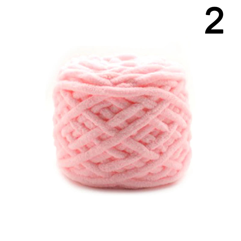 100g Chenille Knitting Chunky Yarn Soft Thick Ice Strip Line Hand Crochet Weaving Scarf Blanket Thread