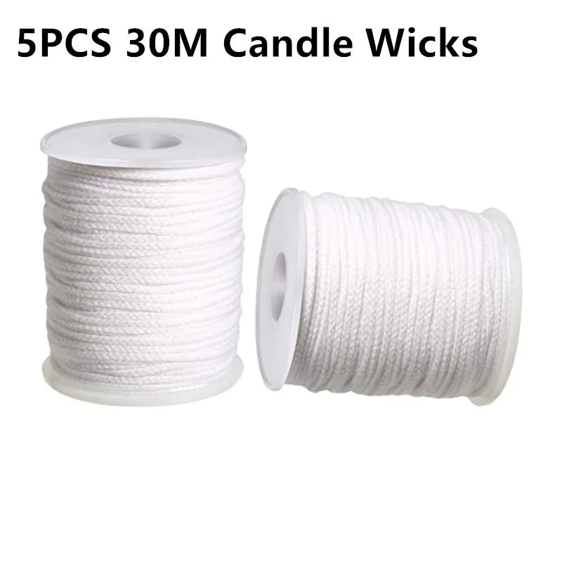 DIY Wax Core 61 M Long Cotton Woven Candle Lamp Wick Candle Accessories Candle Lamp Wick Candle Making Kit Candle Lamp Wick