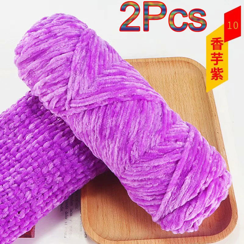 Chenille Velvet Yarn 100 Percent Polyester Amigurumi