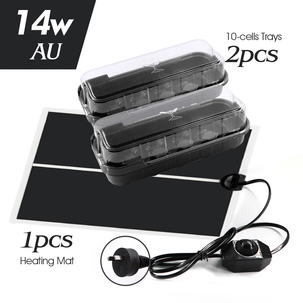 14/35W Plant Heating Pad Warmer Heat Mat  Nursery Seedling Trays Greenhouse Germination Box US/EU/UK/AU Plug Temperature Control
