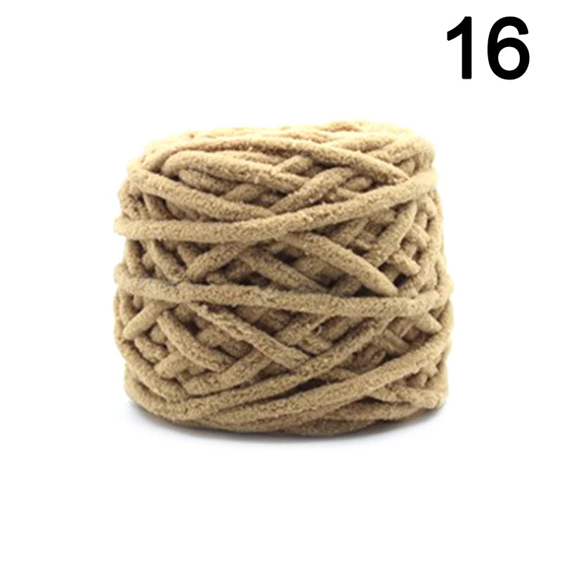 100g Chenille Knitting Chunky Yarn Soft Thick Ice Strip Line Hand Crochet Weaving Scarf Blanket Thread