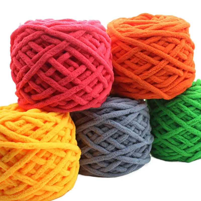 100g Knitting Yarn Sweater Soft Ice Strip Line Cotton Yarn Scarf Hat Cushion Doll Yarn DIY Hand Coarse Yarns