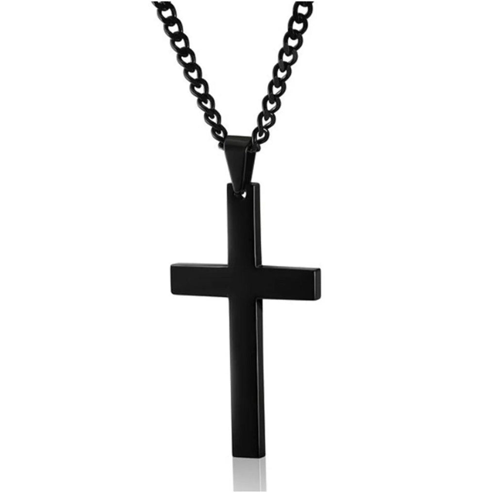 Christian Cross Pendant Necklace Men's Necklace New Fashion Metal Religious Amulet Pendant Accessory Party Jewelry