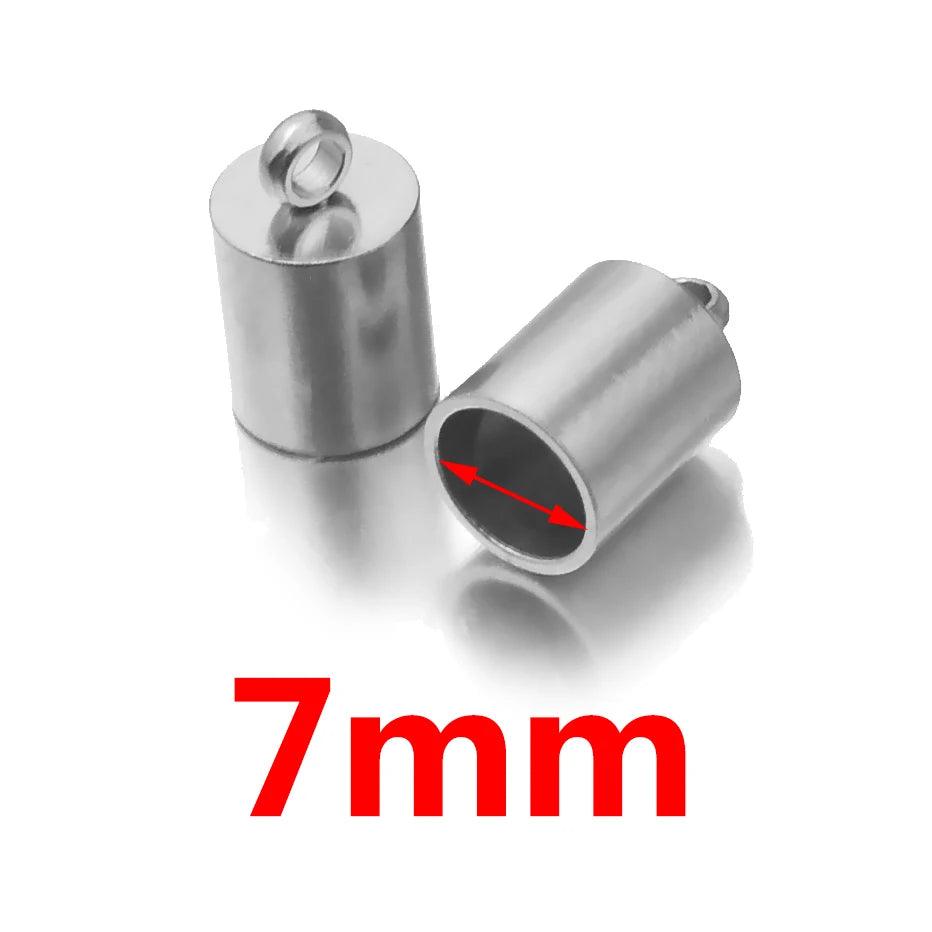 10pcs Stainless Steel Plated Gold Clasps Hooks Cords End Caps Cord for Jewelry Making Bracelet Necklace DIY Jewelry Findings