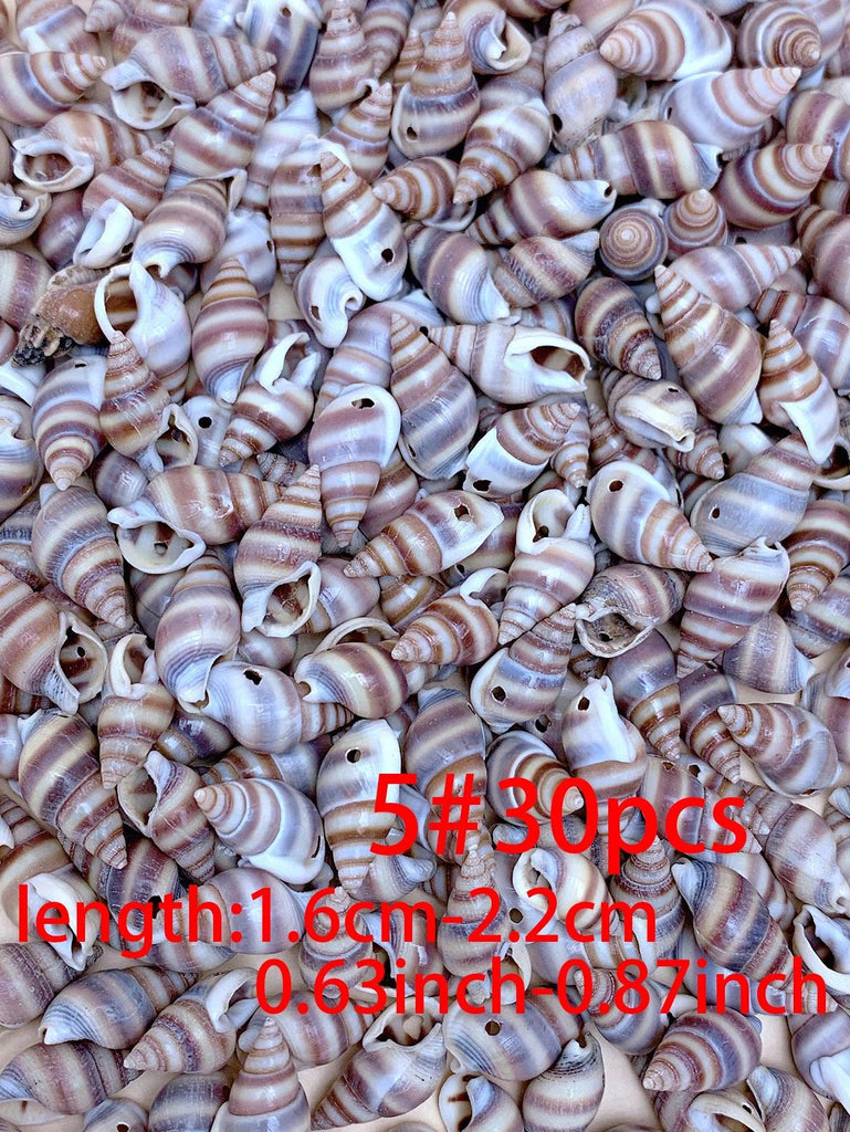 30/60/120pcs natural handmade diy with hole shell suitable for bracelet necklace earrings pendant jewelry accessories