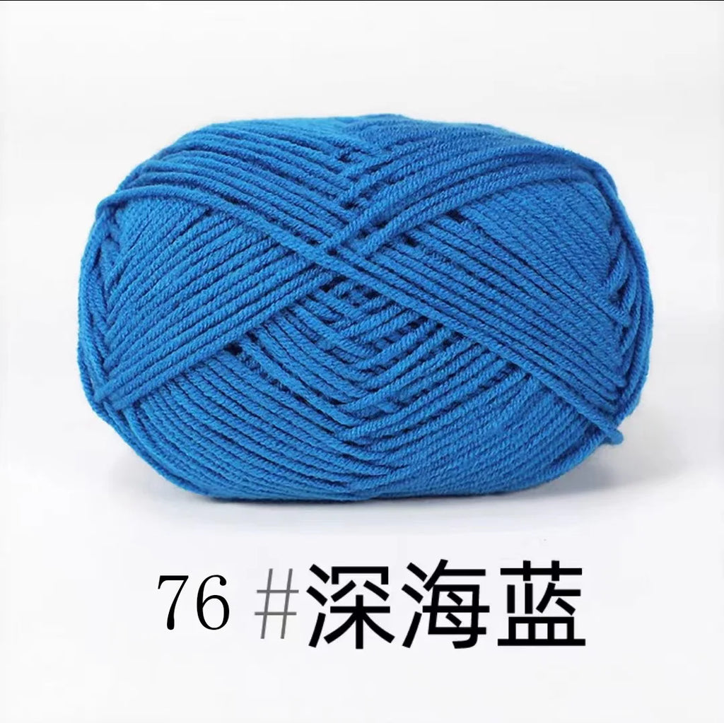 4ply Milk Cotton Knitting Yarn Set for Crochet Crafts and DIY Projects