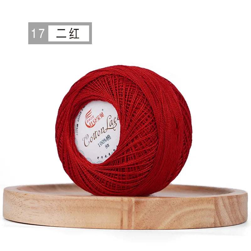 100% Cotton Mercerized Crochet Yarn 45g for Knitting and Embroidery Projects