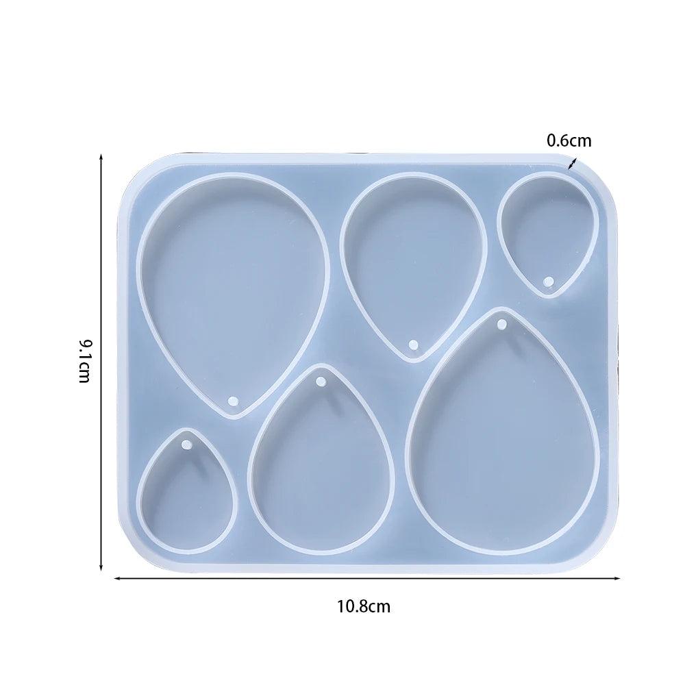 Earring Pendant Epoxy Silicone Mold Geometry Round Triangle Necklace Key Chain Pendant Resin Mold Jewelry Making Accessories