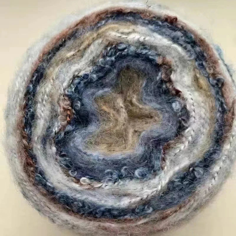 Gradient Mohair Wool Blend Yarn 50g Chunky Fluffy Crochet