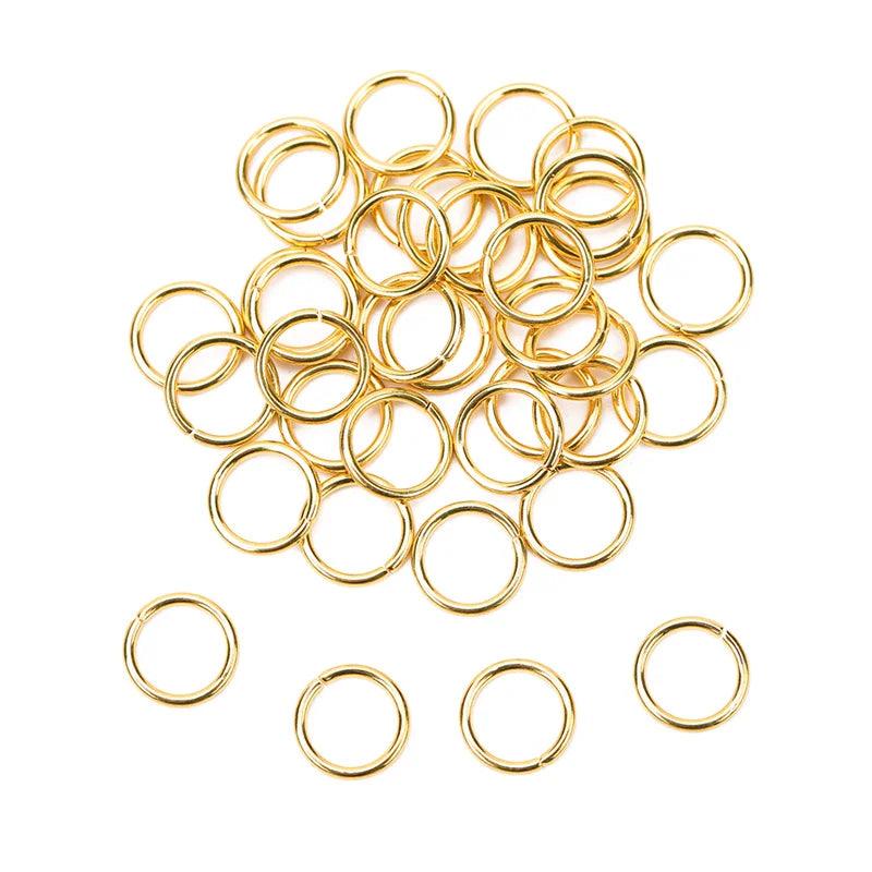 100pcs PVD Never Fade Stainless Steel Open Jump Rings 4 5 6 8 10 mm Split Rings Connectors For Necklace Bracelet Jewelry Making