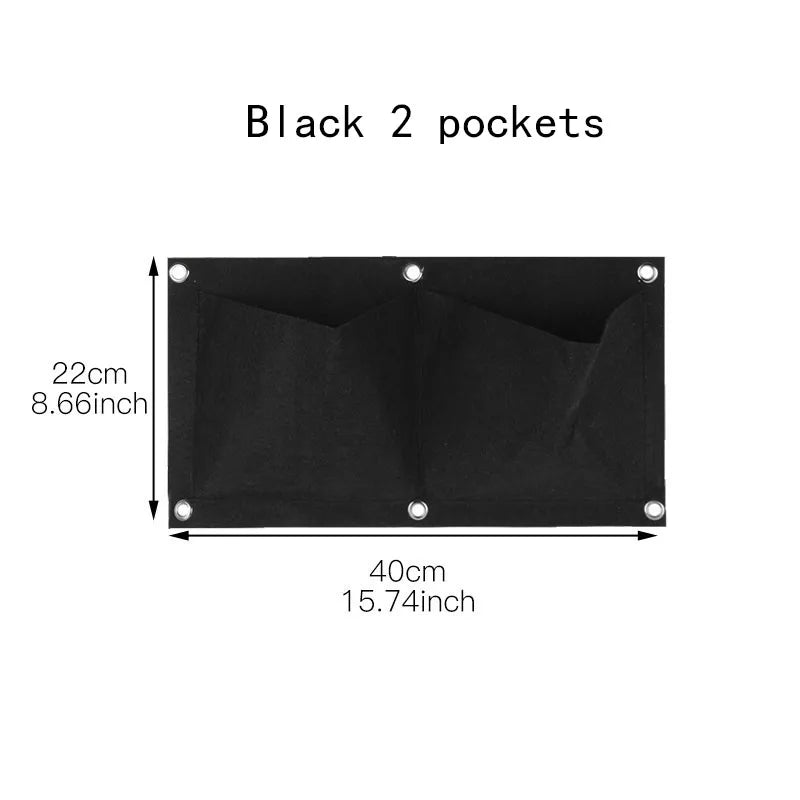 Felt bags suitable for plant planting, vertical wall hanging, balcony greening, flower growth and square multi-mouth felt bags