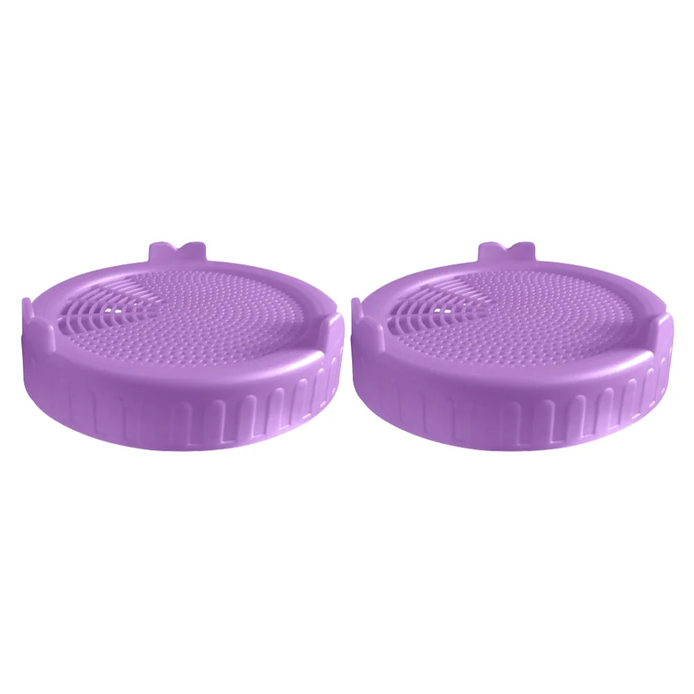 1-2PCS Plastic Sprouting Lid Food Grade Seed Crop Germination Vegetable Plastic Sealing Ring LidMesh Sprout Cover For Mason Jar