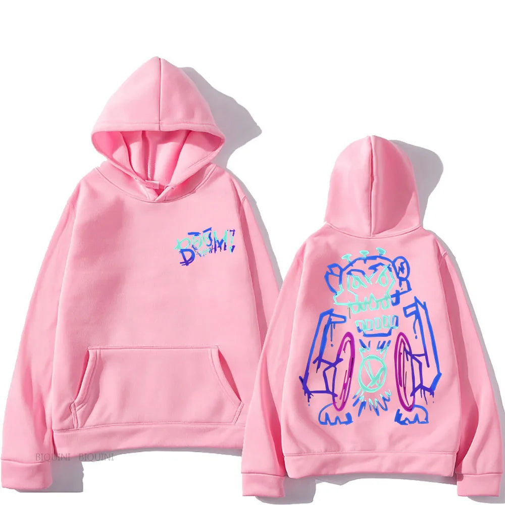 Jinx Arcane Hooded Cartoon Print Cute Fleece Comfortable Sweatshirt Funko Pop Harajuku Kawaii Clothes Unisex Anime Pullovers