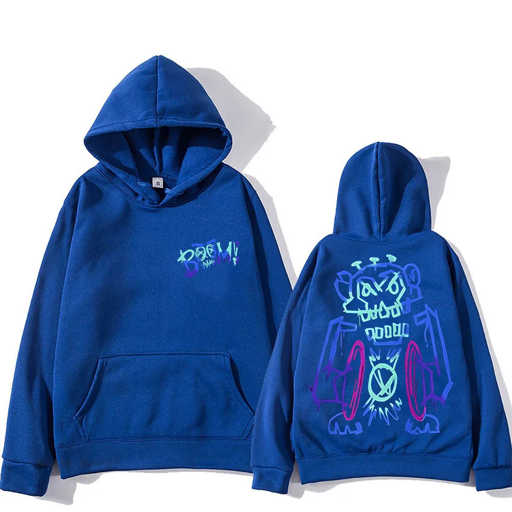Jinx Arcane Hooded Cartoon Print Cute Fleece Comfortable Sweatshirt Funko Pop Harajuku Kawaii Clothes Unisex Anime Pullovers