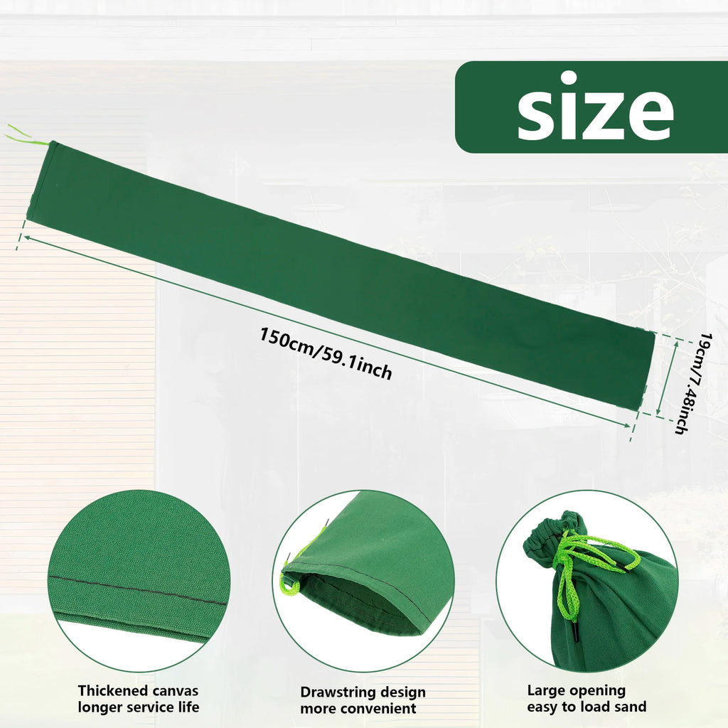 4/1Pcs Sand Bags Thickened Long Canvas Sandbags Sturdy Water Barrier Large Sand Bags Reusable Empty Flood Prevention Sandbags