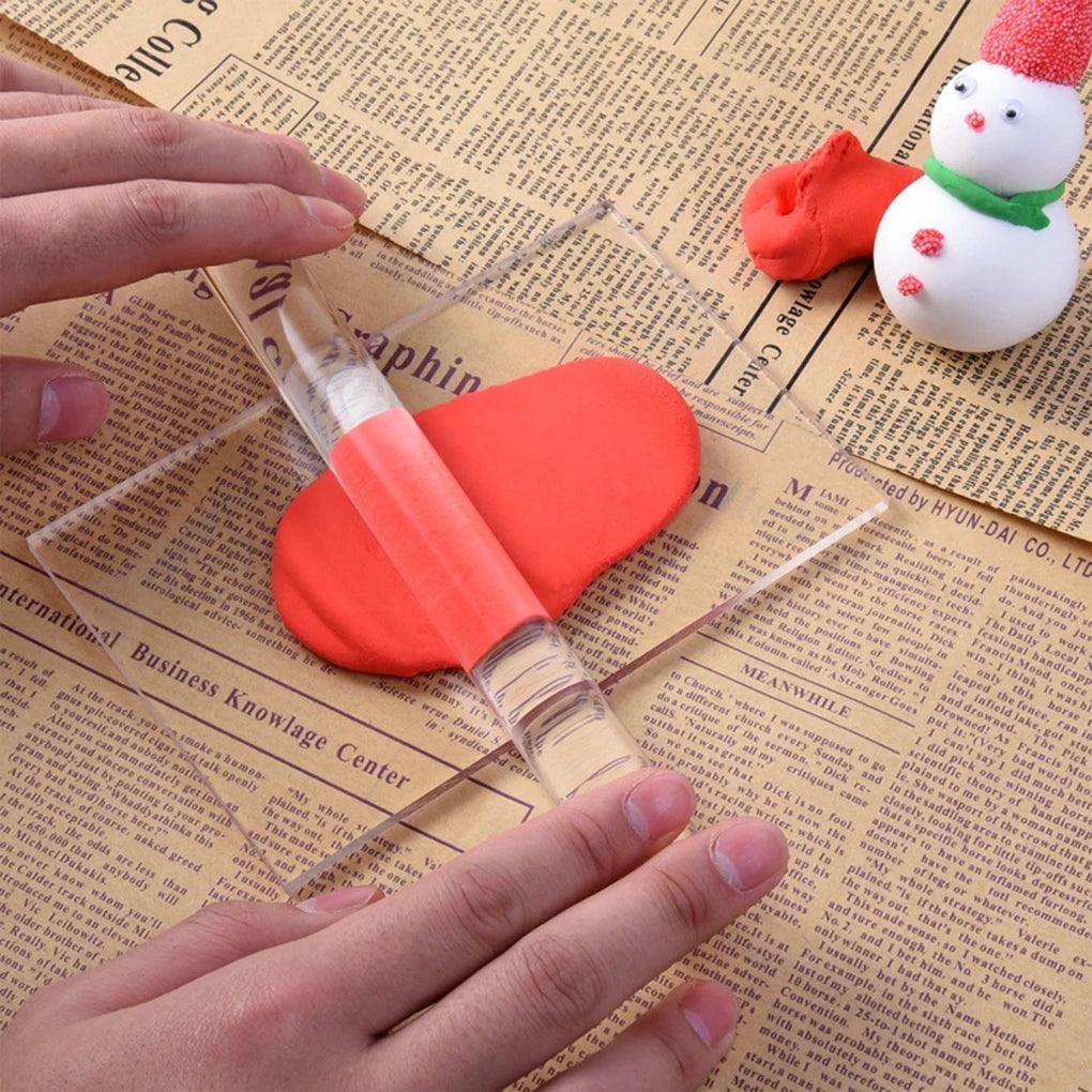Clay DIY Crafts Acrylic Roller Portable Sculpture Rolling Bar Stick Shaping Sculpting Handicraft Accessory Outdoor