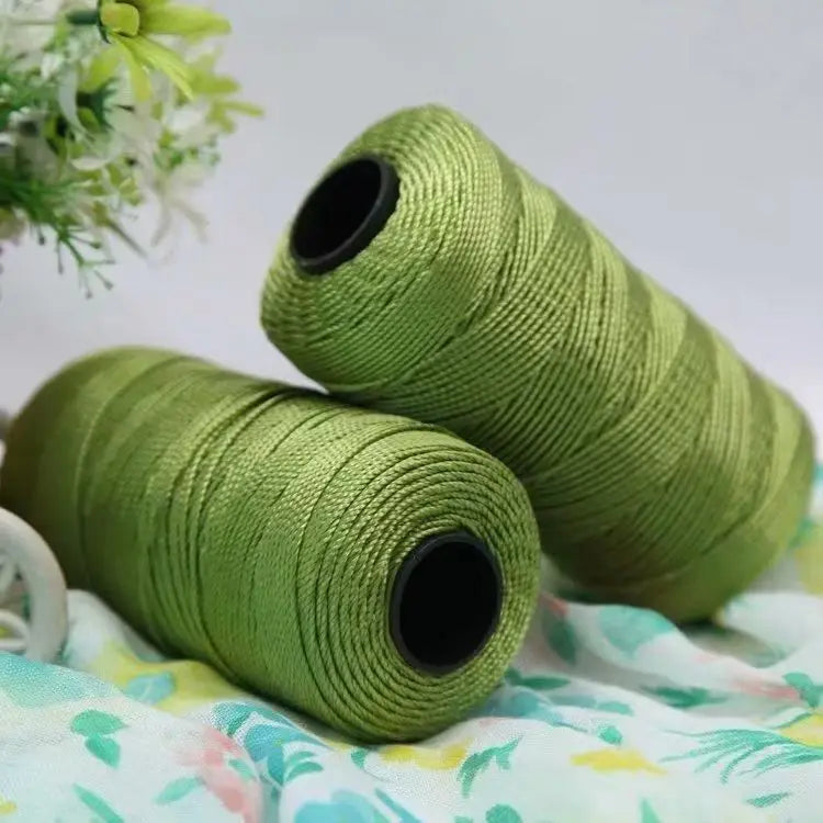 1.5mm 200m Summer Crochet Yarn Ice Silk Craft Thread for Hats Dolls Sewing Bags Crocheting