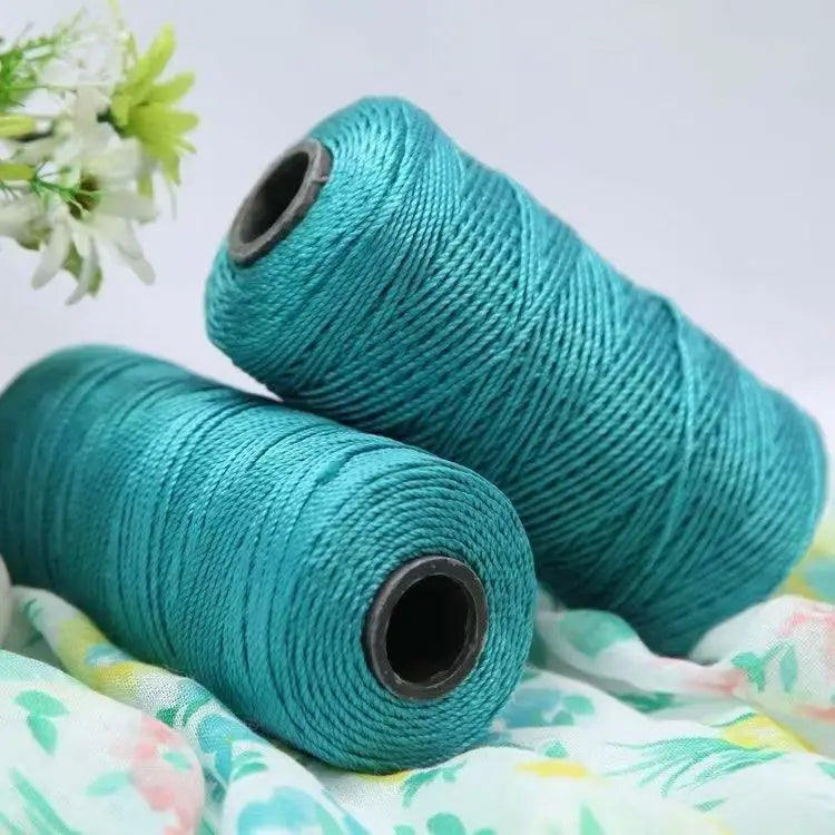 1.5mm 200m Summer Crochet Yarn Ice Silk Craft Thread for Hats Dolls Sewing Bags Crocheting