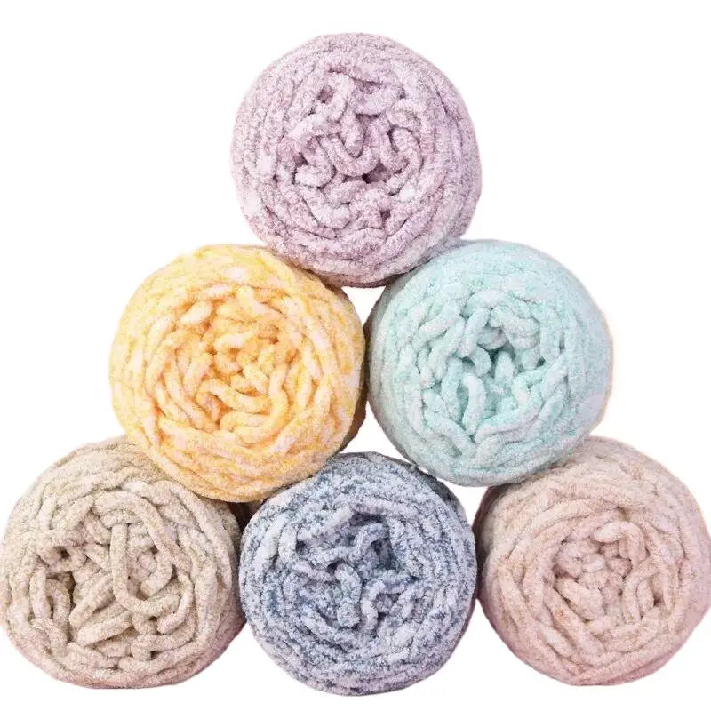 1Pc 100g Colorful Velvet yarn for hand knitting Crochet Chenille yarn Thick line Crocheting slipper bag amigurumi blanket thread