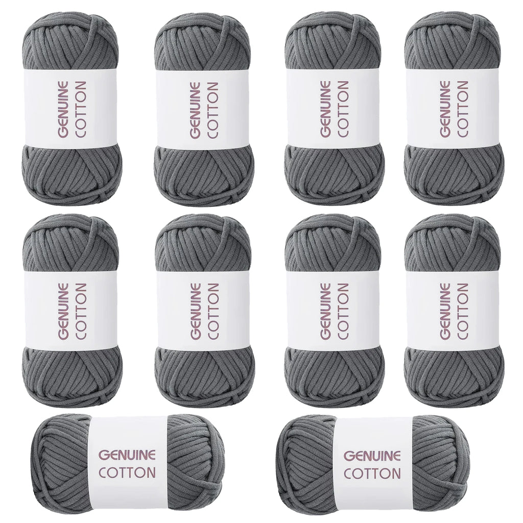 10 Pieces 50g Genuine Cotton Yarn for Beginner Crochet Easy Hand Knitting Weaving DIY Scarves Blankets Hats