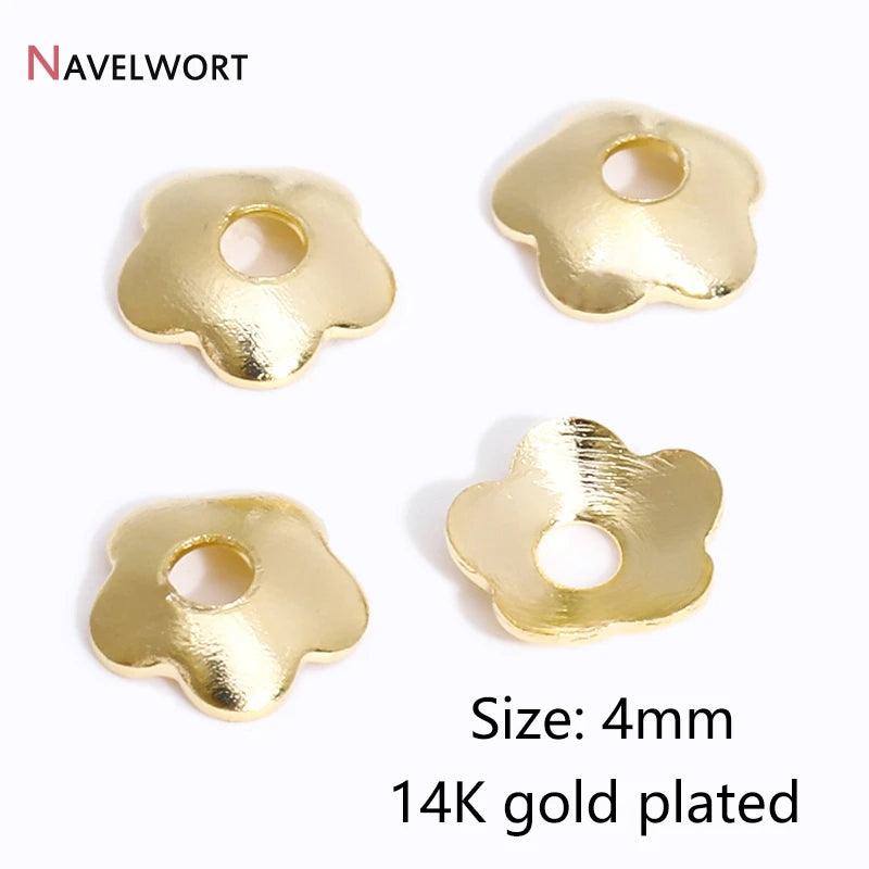 14K/18K Gold Plated Brass Bead Caps,Caps For Beads,Flower Bead Caps For Jewelry Making,Caps For Bracelet,Accessories For Jewelry