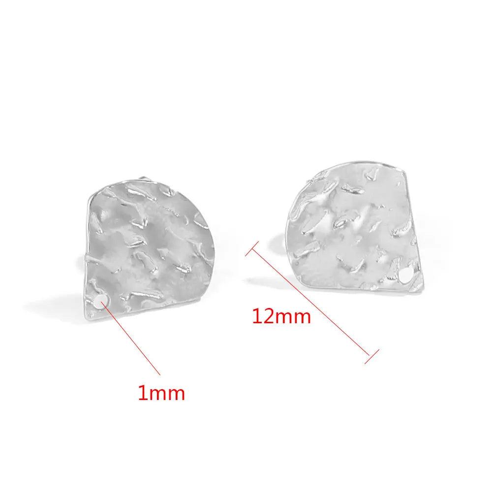 10pcs Stainless Steel Earring Posts with Loop Hole Star Moon Pattern Ear Studs Base for DIY Earring Jewelry Making Supplies
