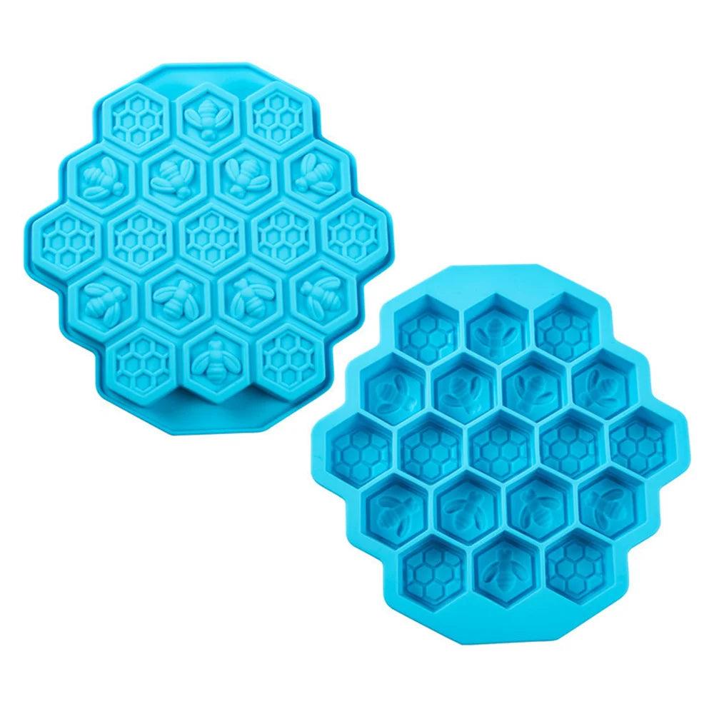 19 Mobile Bee Honeycomb Silicone Soap Mold DIY Bee Honeycomb Cake Chocolate Decoration Tools Beeswax Candle Mold