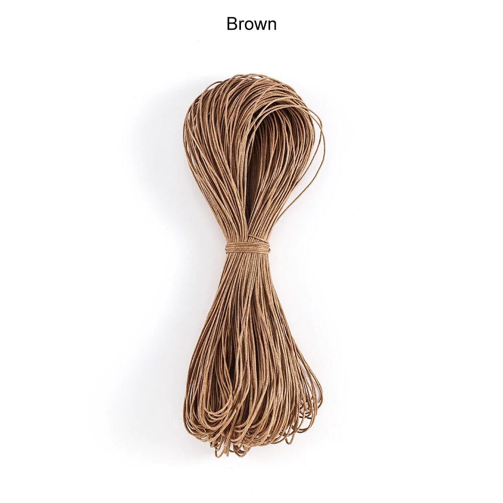 65m/Lot Waxed Cotton String Beading Cord Rope 1mm For Bracelet And Necklace Jewelry Making Weaving Supplies Accessories
