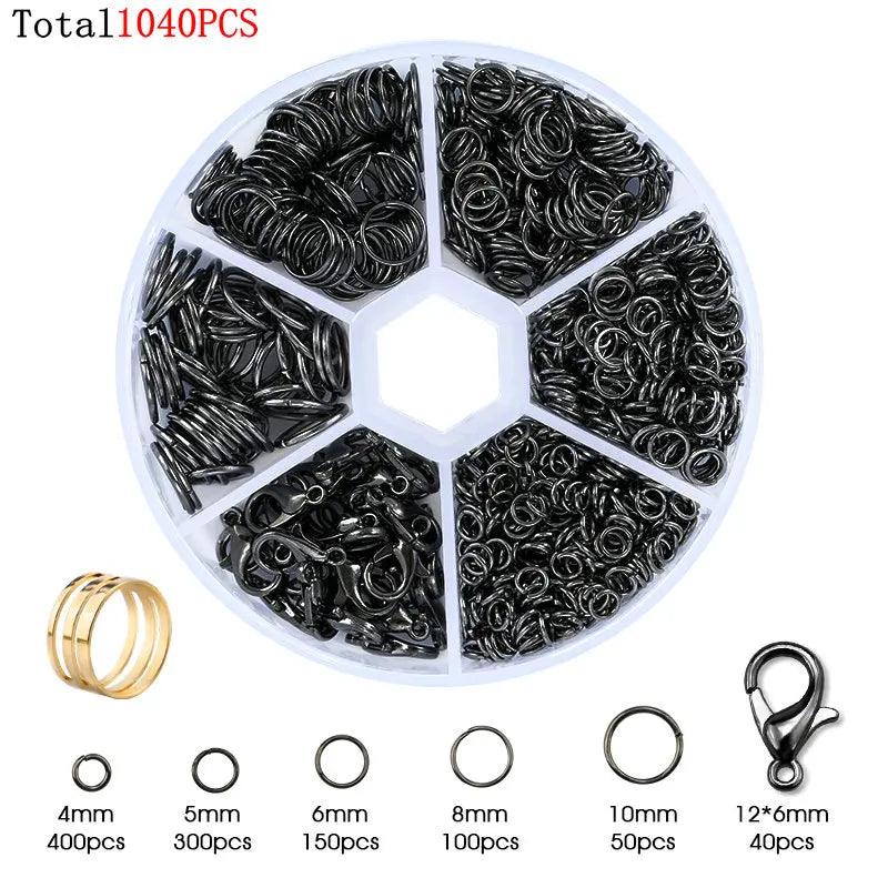 Alloy Accessories Jewelry Findings Set Earring Making Kit Lobster Clasp Open Jump Rings Repair Tools DIY Jewelry Making Supplies