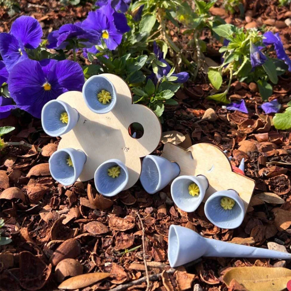 Bee Insect Drinking Cup Resin Five Flower Bee Water Feeder Drinker Cup Honeybee Water Dispenser Garden Feeding Drinker Decor