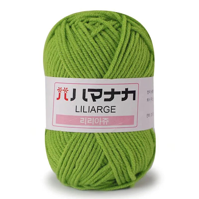 Soft Milk Cotton Knitting Yarn 25g Anti-Pilling High Quality 4ply Crochet Yarn for Scarf Sweater Hat and Doll Craft