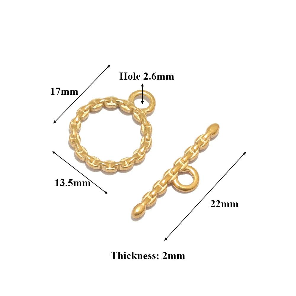4 Sets Stainless Steel Gold Toggle OT Clasps for DIY Jewelry Making Necklaces Connectors Fasteners Bracelets Hooks Supplies