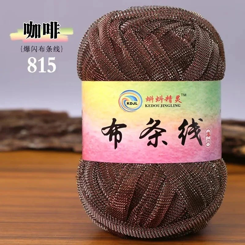 Colorful Sparkling Metallic Knitting Yarn 50g 30m Crochet