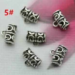 30Pcs Antique Tibetan Silver Connector Bail Tube Beads Spacer Bead Hanger For Jewelry Making Fit European Charm Bracelet Pendant