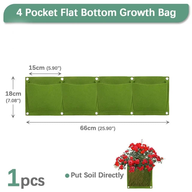 NEW Wall Hanging Pockets Planting Bags Flower Pot Home Garden Grow Bag Garden Planter Vertical Suculentas Plant Pot Home Decor