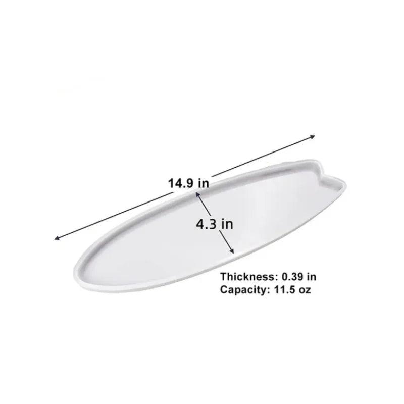 1pc DIY Surfboard Silicone Resin Mold Can Be Used To Make Cup Cushion Placement Tray Decoration