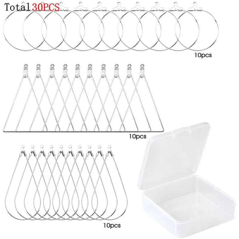 Alloy Accessories Jewelry Findings Set Earring Making Kit Lobster Clasp Open Jump Rings Repair Tools DIY Jewelry Making Supplies