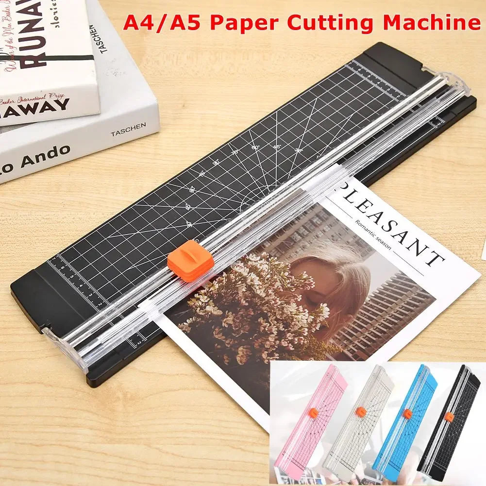 A5 Paper Cutter Art Trimmer DIY Supplies Portable Paper Trimmer Replacement Blades Non-slip Accessories Office Home Stationery